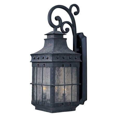 Maxim Four Light Country Forge Seedy Glass Wall Lantern 30085CDCF